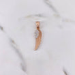 Pendant Wing 3.9gr / 3.4cm / White Zirconia Two-tone 18K White and Rose Gold $