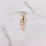 Pendant Wing 3.9gr / 3.4cm / White Zirconia Two-tone 18K White and Rose Gold $