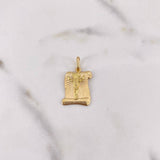 Pendant Parchment Plate Christ 2.65gr / 2.4cm / 18K Yellow Gold $