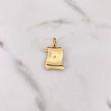 Pendant Parchment Plate Christ 2.65gr / 2.4cm / 18K Yellow Gold $