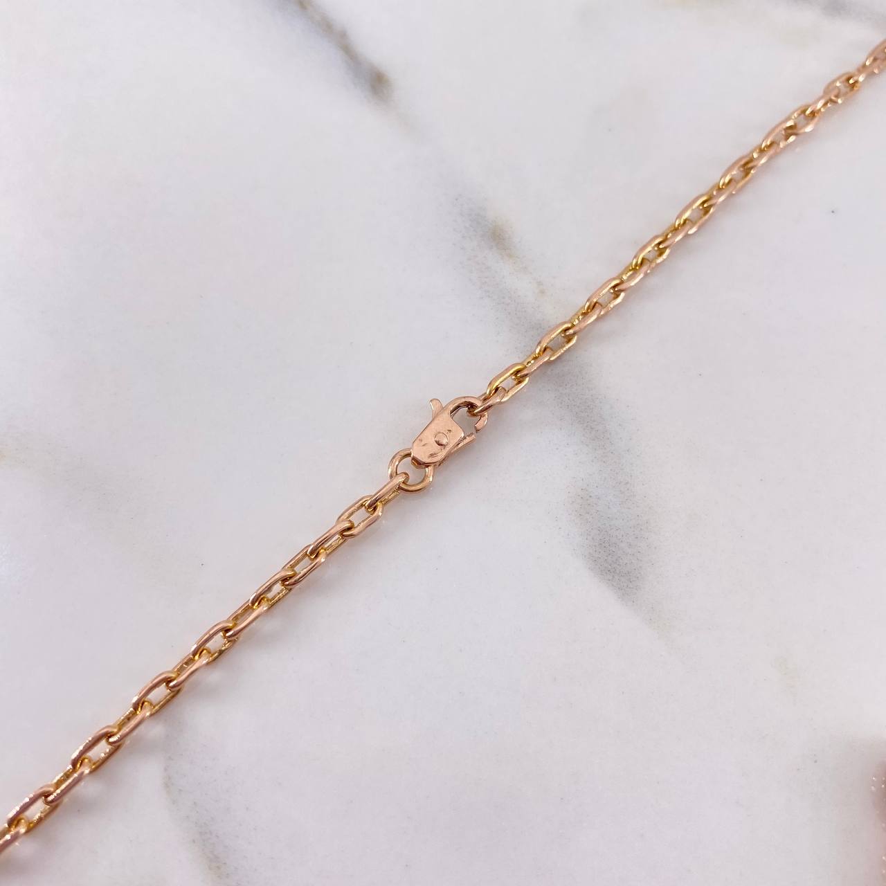Classic Link Chain Clover VCyA 24.9gr / 45cm / 2.2mm White Mother-of-Pearl Rose Gold 18K $
