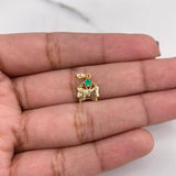 Pendant Butterfly 0.4gr / 1.4cm / Emerald 6 Pts 18K Yellow Gold (Jewel) &