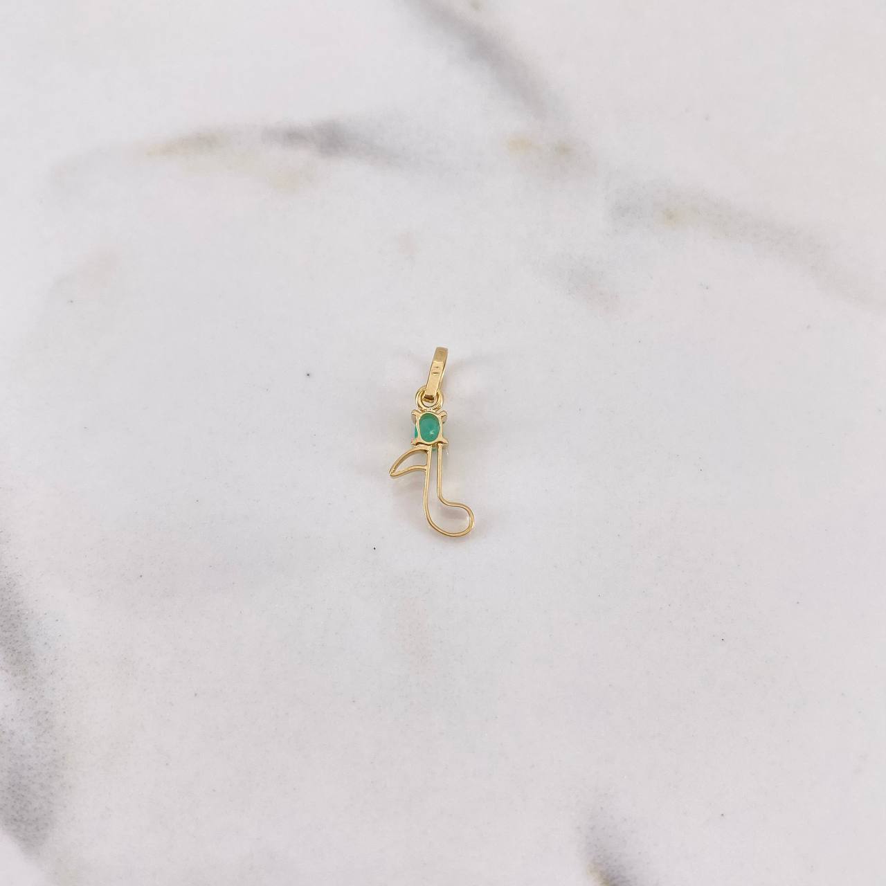 Pendant Musical Note 0.4gr / 1.7cm / Emerald 9 Pts 18K Yellow Gold (Jewel) &