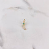 Pendant Musical Note 0.4gr / 1.7cm / Emerald 9 Pts 18K Yellow Gold (Jewel) &