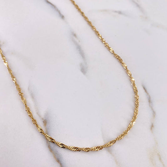 Singapore Chain 7.25gr / 60cm / 2.2mm Yellow Gold +3 18K &