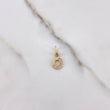 Pendant Letter O 0.65gr / White Zircons Yellow Gold $