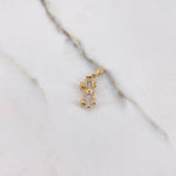 Pendant Auto 1.6gr / 2cm / White Zirconia Two-tone Yellow and White Gold $