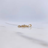 Pendant Auto 1.6gr / 2cm / White Zirconia Two-tone Yellow and White Gold $