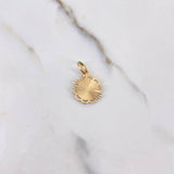 Pendant Woman 1.55gr / 2.1cm / Edges Diamond Cut Yellow Gold $