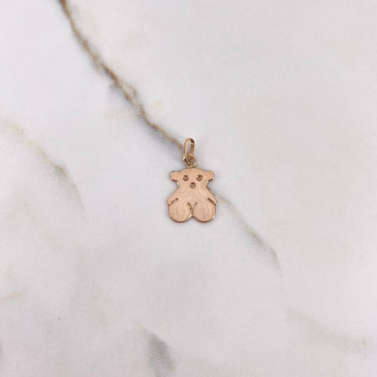 Pendant Bear Ts 1gr / 2.5cm / Smooth Rose Gold $