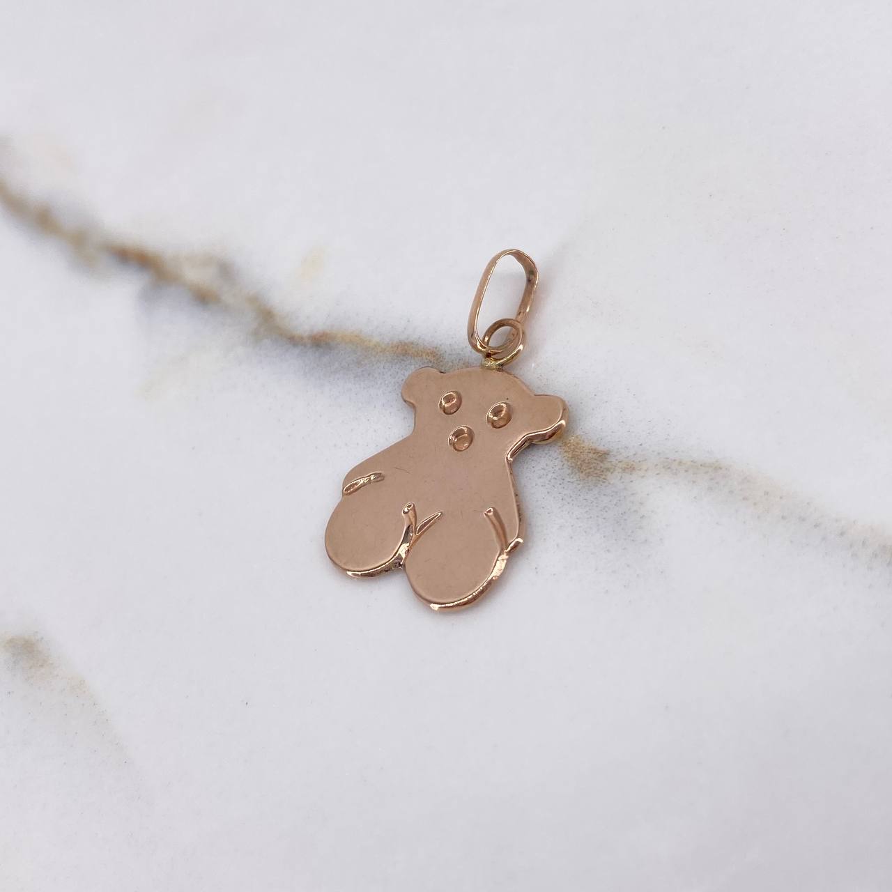 Pendant Bear Ts 1gr / 2.5cm / Smooth Rose Gold $