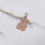 Pendant Bear Ts 1gr / 2.5cm / Smooth Rose Gold $