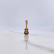 Pendant Guitar 1.25gr / 2.6cm / Black White Zircons Yellow Gold $