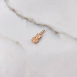 Pendant Teddy Bear 0.5gr / 1.5cm / Smooth Rose Gold $