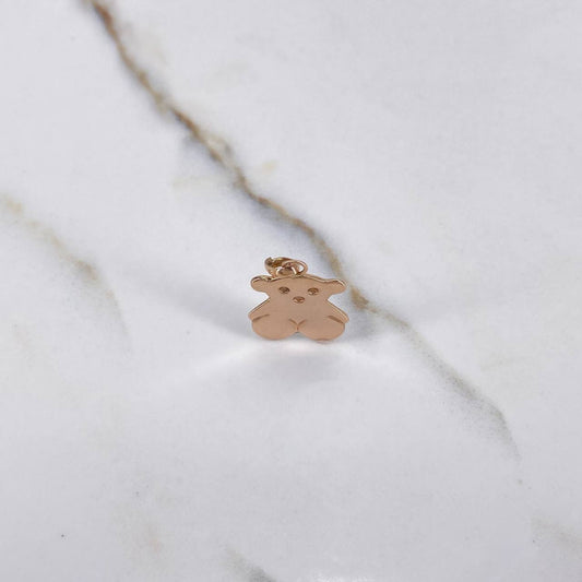 Pendant Bear Ts 1.1gr / 2.5cm / Smooth Rose Gold $