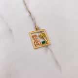 Pendant Quimbaya 4.05gr / 2.5cm / Green Zircon Two-tone Yellow and Rose Gold $