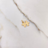 Dije Set Corazon Pareja 2.6gr / 2.5cm / Rompecabezas Liso Oro Amarillo $