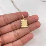 Pendant Parchment Plate 0.7gr / 2.2cm / 13mm-10mm Smooth Yellow Gold $