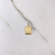 Pendant Parchment Plate 0.7gr / 2.2cm / 13mm-10mm Smooth Yellow Gold $