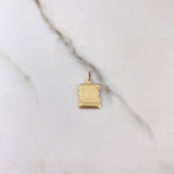 Pendant Parchment Plate 0.7gr / 2.2cm / 13mm-10mm Smooth Yellow Gold $