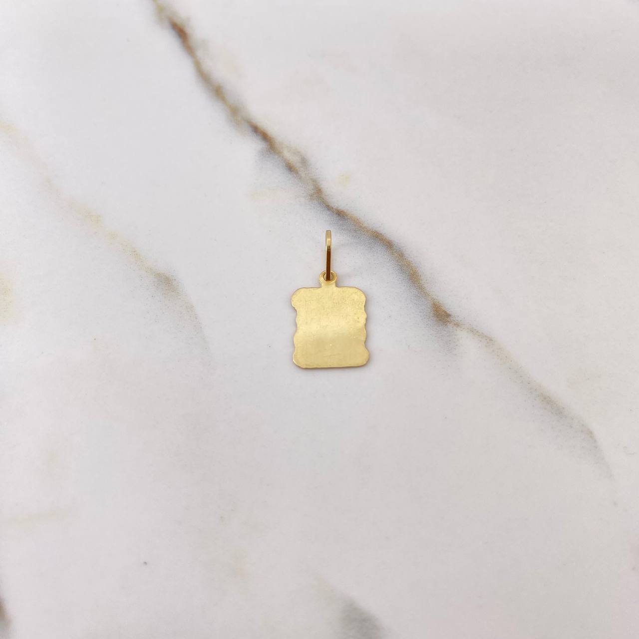 Pendant Parchment Plate 0.9gr / 2.2cm / 13mm-10mm Polished Yellow Gold $