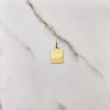 Pendant Parchment Plate 0.9gr / 2.2cm / 13mm-10mm Polished Yellow Gold $