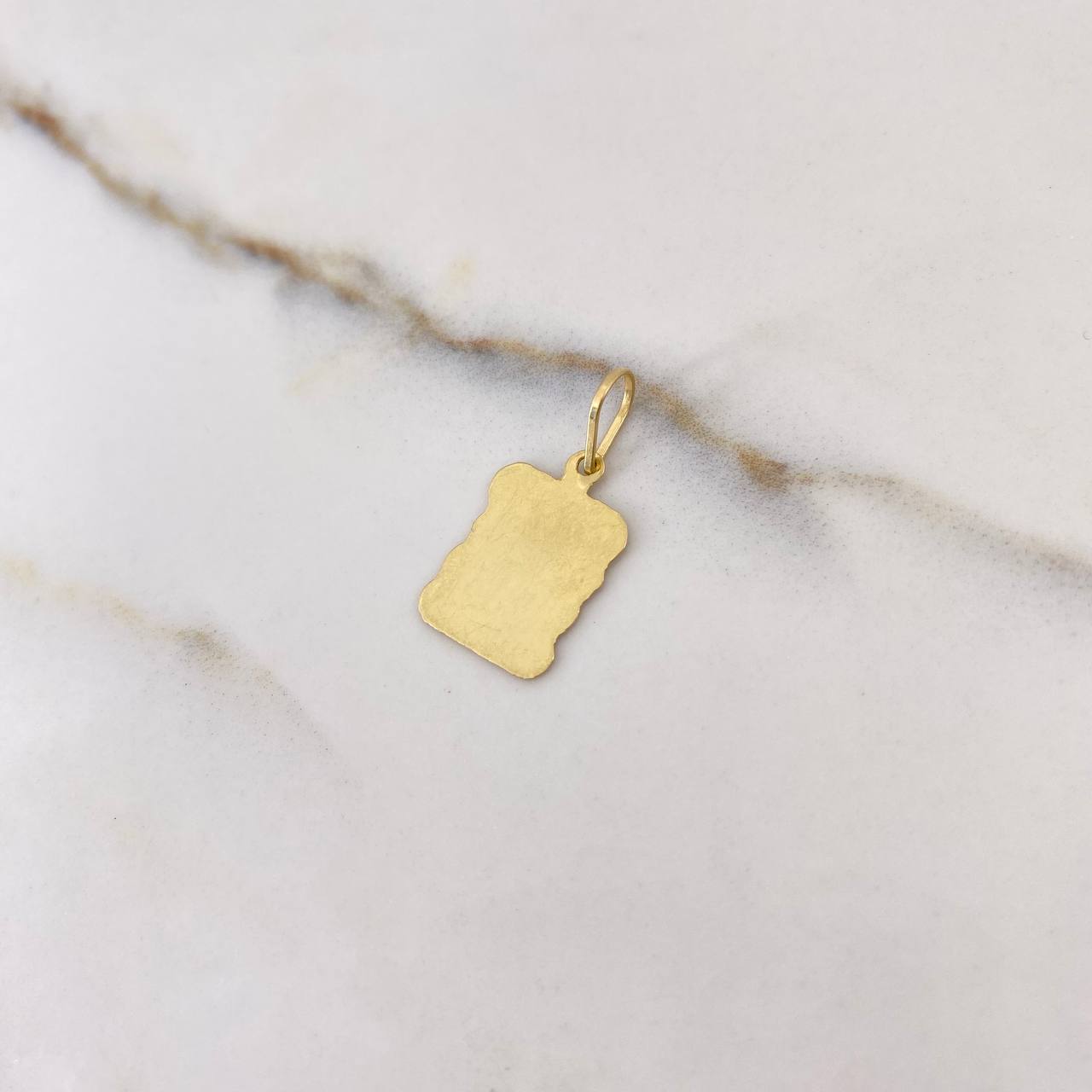Pendant Parchment Plate 0.9gr / 2.2cm / 13mm-10mm Polished Yellow Gold $