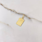 Pendant Parchment Plate 0.9gr / 2.2cm / 13mm-10mm Polished Yellow Gold $