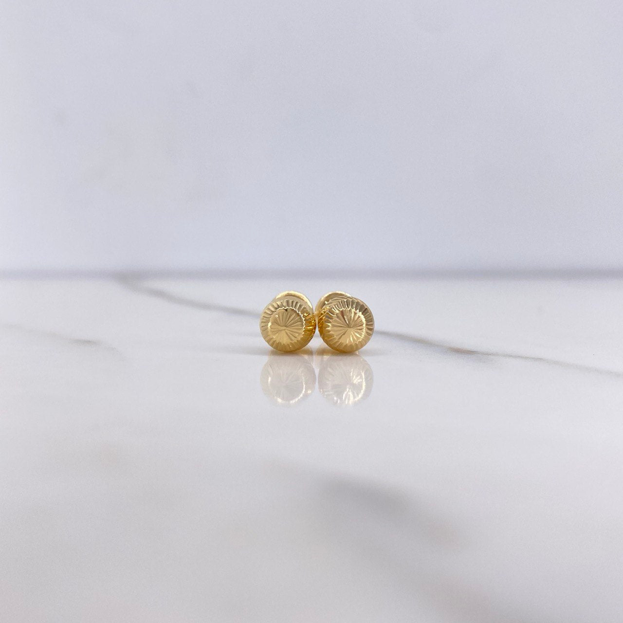 Topos Bola 0.8gr / 6mm Diamantados Oro Amarillo 18K &