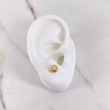 Topos Bola 0.8gr / 6mm Diamantados Oro Amarillo 18K #