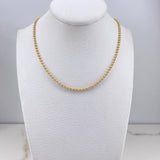 Military Chain 9.3gr / 45cm / 1.95mm Beads Diamond Cut Yellow Gold +3 $
