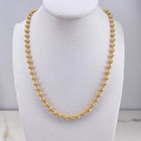 Cadena Militar 24.6gr / 55cm / 3.8mm Bolas Diamantadas Oro Amarillo +3 $