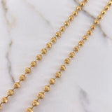Cadena Militar 24.6gr / 55cm / 3.8mm Bolas Diamantadas Oro Amarillo +3 $
