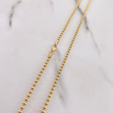 Cadena Militar 12.2gr / 55cm / 1.85mm Bolas Lisas Oro Amarillo +3 $