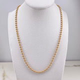 Cadena Militar 18.65gr / 60cm / 2.7mm Bolas Lisas Oro Rosa +3 $