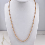 Cadena Militar 18.55gr / 65cm / 3mm Bolas Lisas Oro Rosa +3 $