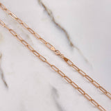 Paperclip Chain 4.95gr / 60cm / 4mm Rose Gold +3 $