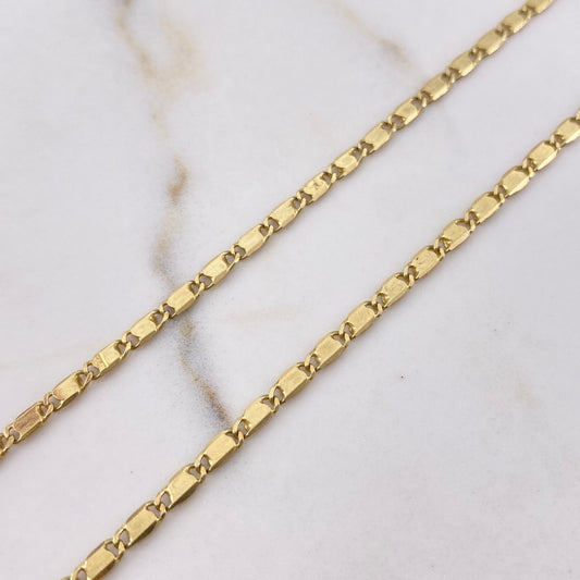 Flat Anchor Chain Rustic 11.85gr / 60cm / 3mm Yellow Gold +3