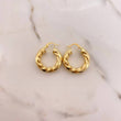 Hoop Earrings Earrings 4.95gr / 2.5cm / Twisted Yellow Gold &