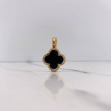 Dije Trebol VCyA 6.2gr / 3cm / Onix Oro Amarillo $
