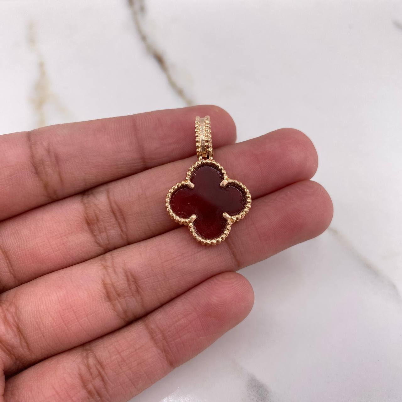 Pendant Clover 5.2gr / 2.7cm / Agatha Yellow Gold &