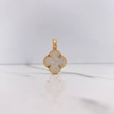 Dije Trebol 6gr / 2.7cm / Nacar Blanco Oro Amarillo &