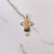 Pendant San Miguel 8.1gr / 4.3cm / White Zircons Three Golds $