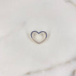 Charm Heart 1gr / 1.7cm / White Blue Zircons Yellow Gold $