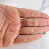 Pendant Letter O 0.65gr / 1.5cm / Colored Zircons Yellow Gold $