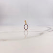 Pendant Letter O 0.65gr / 1.5cm / Colored Zircons Yellow Gold $