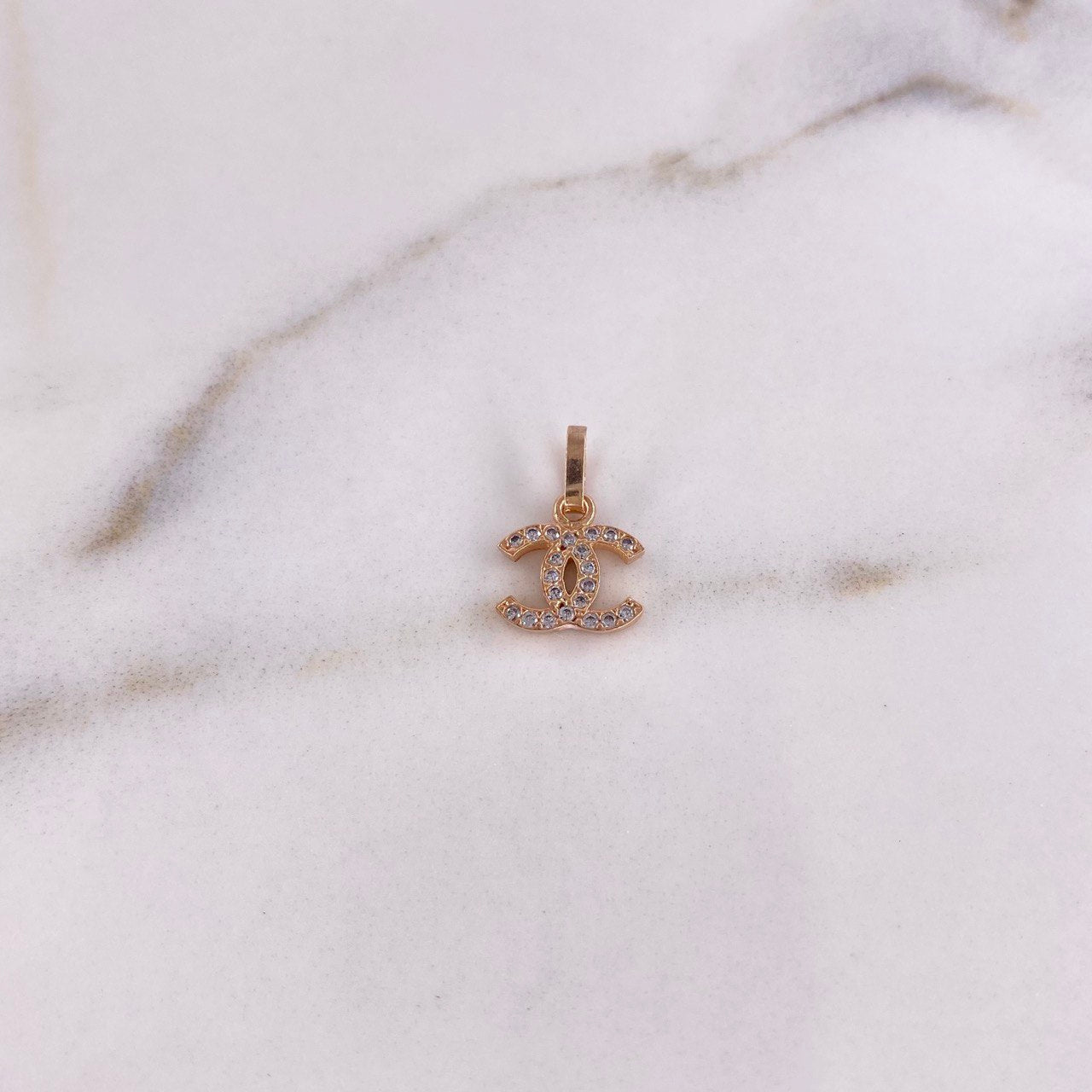 Pendant CC 0.5gr / 1.4cm / White Zirconia Rose Gold $