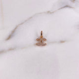 Pendant CC 0.5gr / 1.4cm / White Zirconia Rose Gold $