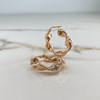 Hoop Earrings Azir Braided 5.05gr / 2.5cm / Polished Rose Gold &