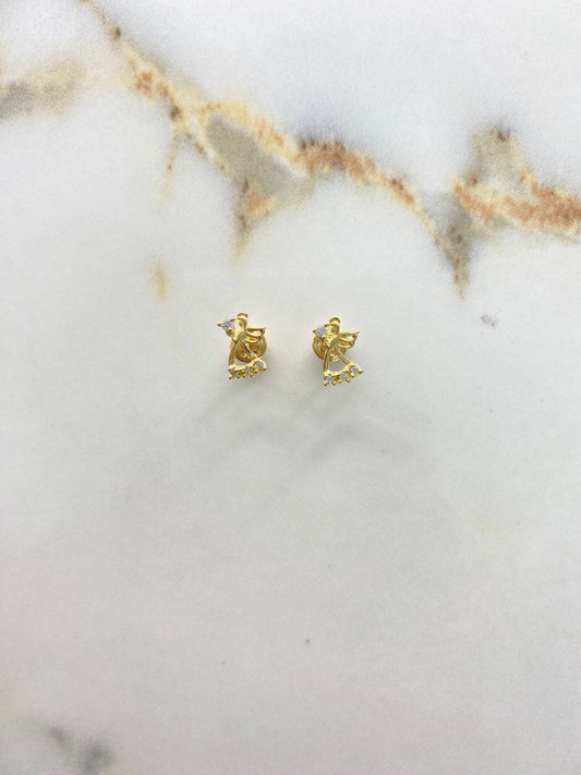 Topos Angel  0.9gr / Silueta Circones Blancos Oro Amarillo &